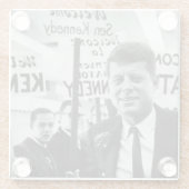 Dessous-de-verre En Verre Candidat Kennedy (Dos)