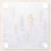 Dessous-de-verre En Verre Caprice Parmi les Fleurs Violettes (Dos)