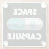 Dessous-de-verre En Verre Capsule d'espace (Dos)