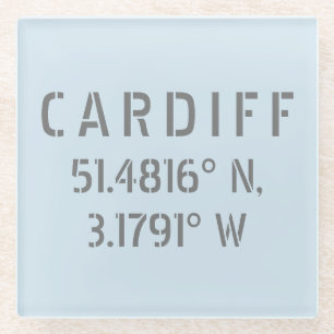 Dessous-de-verre En Verre Cardiff Wales Latitude & Longitude