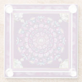 Dessous-de-verre En Verre Cardinal Red Rosace (Dos)