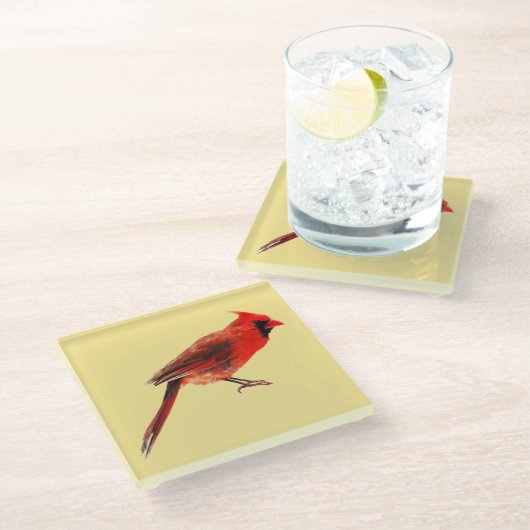 Dessous-de-verre En Verre Cardinal(s) (Incliné)