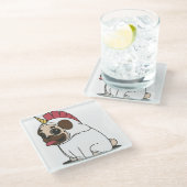 Dessous-de-verre En Verre Carlin dans le costume de licorne (Incliné)