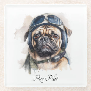 Dessous-de-verre En Verre Carlin Pet Pilot personnalisable