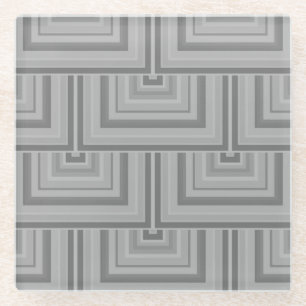 Dessous-de-verre En Verre Carré gris