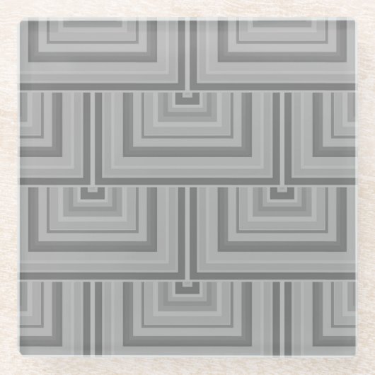 Dessous-de-verre En Verre Carré gris (Devant)