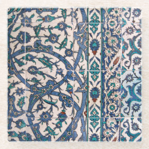 Dessous-de-verre En Verre Carreaux Iznik entremêlés
