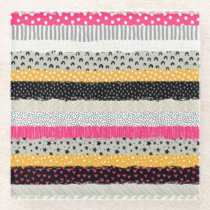 Dessous-de-verre En Verre Carrelage en Patchwork : Conception Versatile Sans