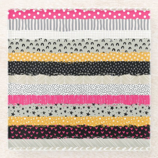 Dessous-de-verre En Verre Carrelage en Patchwork : Conception Versatile Sans (Devant)
