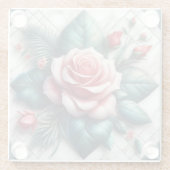 Dessous-de-verre En Verre Carrelage floral complexe mosaïque (Dos)