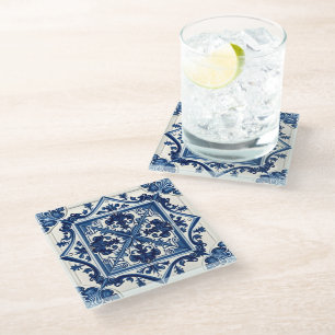 Dessous-de-verre En Verre Carrelage méditerranéen, Portugais, Azulejo, Majol