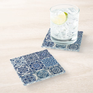 Dessous-de-verre En Verre Carrelage méditerranéen, Portugais, Azulejo, Majol