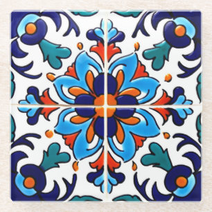 Dessous-de-verre En Verre Carrelage Talavera Mexicaine No 9