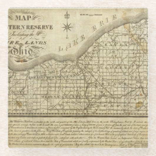 Dessous-de-verre En Verre Carte de la réservation occidentale (Devant)