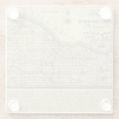 Dessous-de-verre En Verre Carte de la réservation occidentale (Dos)