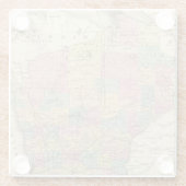 Dessous-de-verre En Verre Carte de l'état du Wisconsin (Dos)