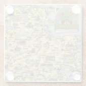 Dessous-de-verre En Verre Carte de l'Irlande historique (Dos)