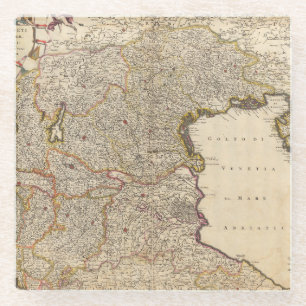 Dessous-de-verre En Verre Carte de région de Venise, Italie
