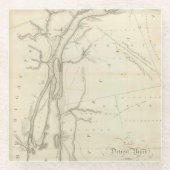 Dessous-de-verre En Verre Carte de Rivière Détroit (Devant)