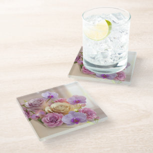 Dessous-de-verre En Verre Carte de voeux 3D Splendor Springtime avec Dew-Kis