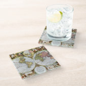 Dessous-de-verre En Verre Carte du monde (Incliné)