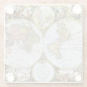 Dessous-de-verre En Verre Carte du monde (Dos)