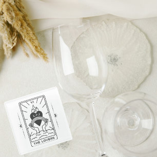 Dessous-de-verre En Verre Cartes Tarot   FÊTE DES MARIÉES   MARIAGE   Modern