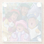 Dessous-de-verre En Verre Cartographie de Noël en famille (Dos)