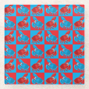 Dessous-de-verre En Verre Cartoon crabe mosaïque
