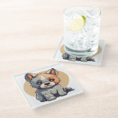 DESSOUS-DE-VERRE EN VERRE CARTOON POPPY (Incliné)