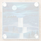 Dessous-de-verre En Verre Cascade bleue (Dos)