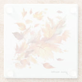 Dessous-de-verre En Verre Cascade d'érable Breeze d'automne, personnalisée (Dos)