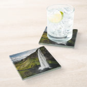 Dessous-de-verre En Verre Cascade | Islande de Seljalandsfoss (Incliné)