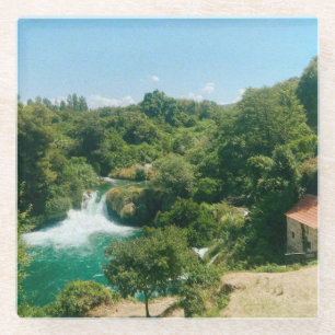 Dessous-de-verre En Verre Cascades de Krka - Parc national de Krka - Croatie