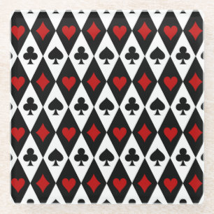 Dessous-de-verre En Verre Casino du Joueur de cartes Blackjack Las Vegas