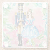 Dessous-de-verre En Verre Casse-noisette aquarelle et Noël Clara (Dos)