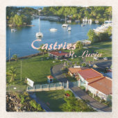 Dessous-de-verre En Verre Castries Sainte-Lucie Caraïbes (Devant)