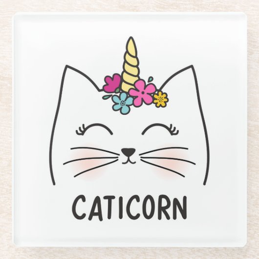 Dessous-de-verre En Verre Caticorn (Devant)