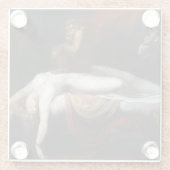 Dessous-de-verre En Verre Cauchemar par Henry Fuseli Gothic Macabre Dark Art (Dos)