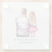 Dessous-de-verre En Verre Caution père et fille (10) (Dos)