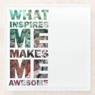 Dessous-de-verre En Verre Ce qui m'inspire me fait 2 impressionnants