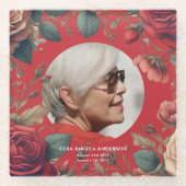 Dessous-de-verre En Verre Célébration commémorative de la vie Cadeaux funéra (Devant)