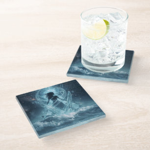 Dessous-de-verre En Verre Celle qui s'élève de la mer de cristal
