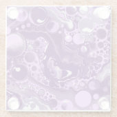 Dessous-de-verre En Verre Cellules d'art fluides en marbre violet (Dos)