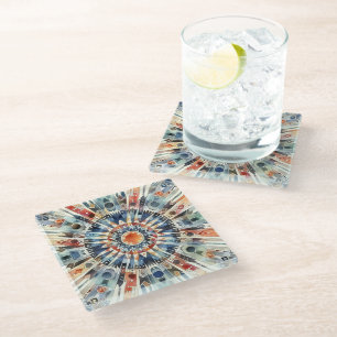 Dessous-de-verre En Verre Cercle de prière spirituel