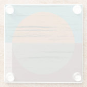 Dessous-de-verre En Verre Cercle Orange Et Vert (Dos)