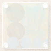 Dessous-de-verre En Verre Cercles Brown et gris foncés avec des nombres (Dos)