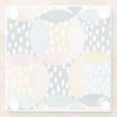 Dessous-de-verre En Verre Cercles géométriques aquarelle (Dos)