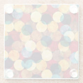 Dessous-de-verre En Verre Cercles rétro, grunge texture sans couture motif. (Dos)