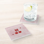 Dessous-de-verre En Verre Cerise (Incliné)